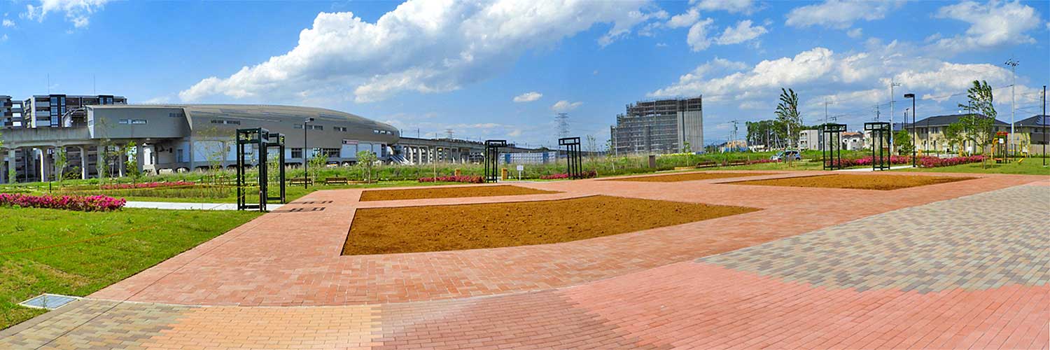 2018年4月に完成した柏たなか駅前公園